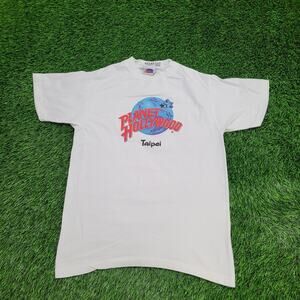 Vintage 90s Planet Hollywood Shirt Women Medium 19x26 Taipei